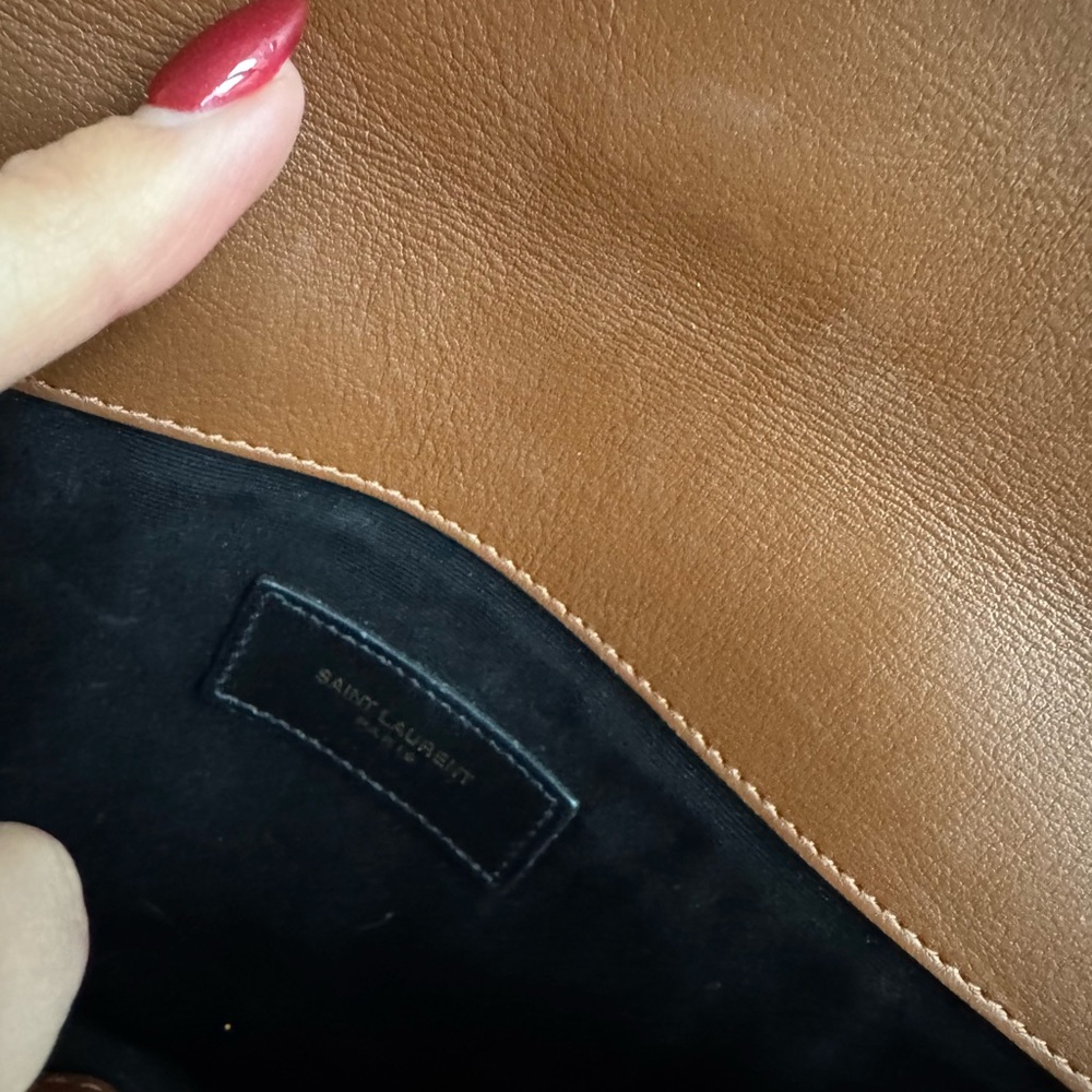 Saint Laurent Tan Leather Clutch - Picture 11 of 16